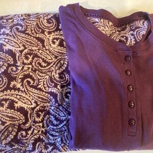 LLBean Elderberry Pajama Set, Size Pet. L